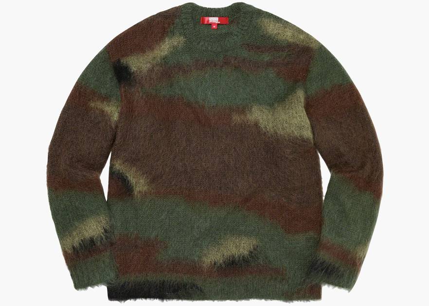 supreme Brushed Camo Sweater Lサイズ CDG-