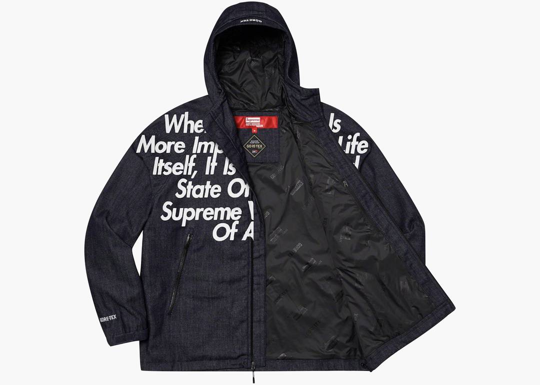 Supreme JUNYA WATANABE CDG MAN GORE-TEX Denim Parka Indigo