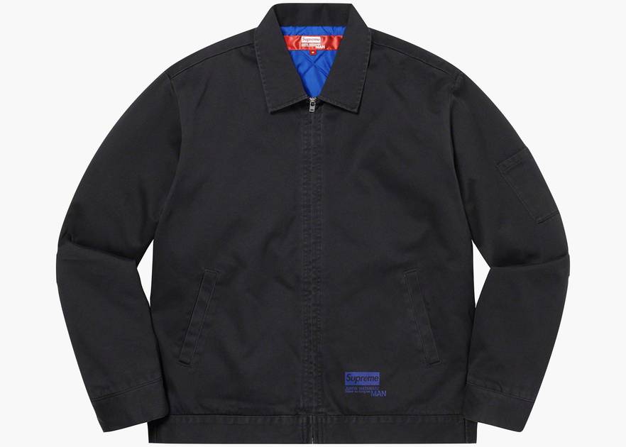 Supreme JUNYA WATANABE CDG MAN Printed Work Jacket Navy 