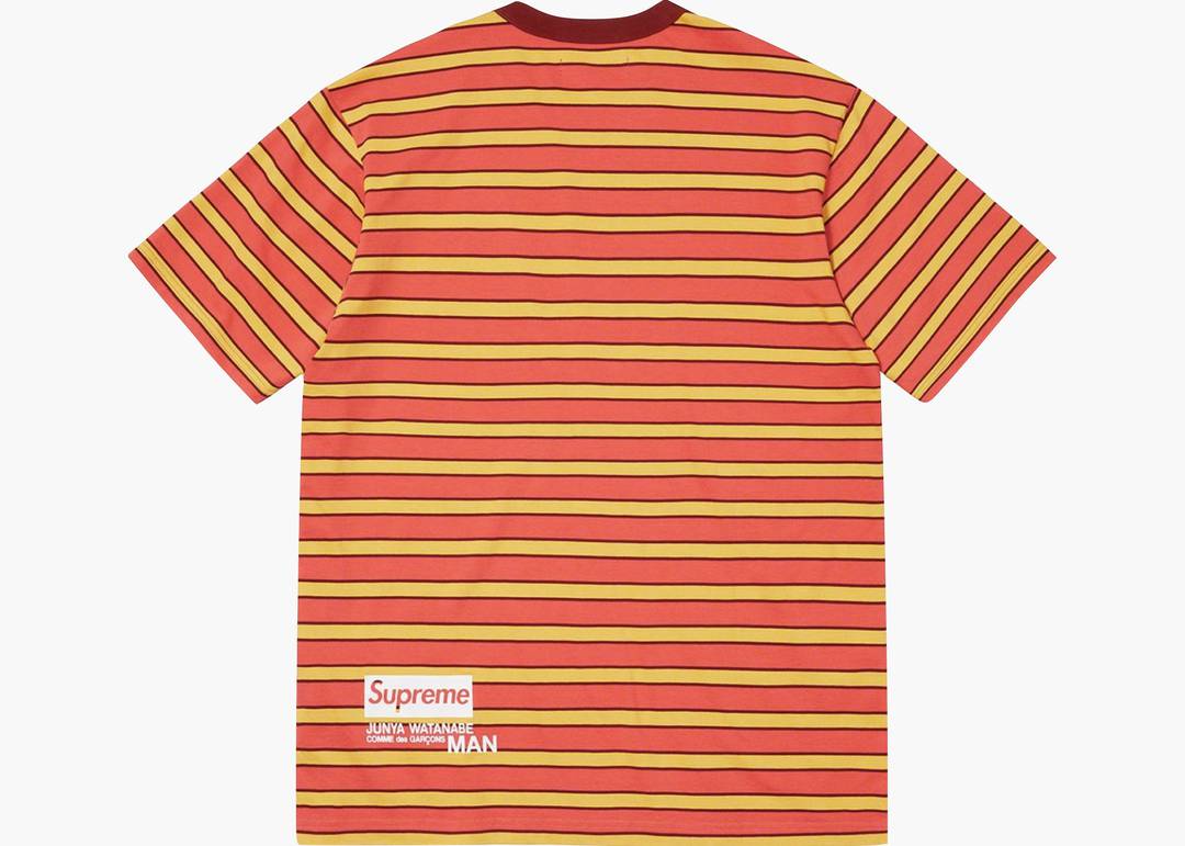 Supreme JUNYA WATANABE CDG MAN Stripe S/S Top Dark Red Supreme JUNYA WATANABE CDG MAN Stripe S/S Top Dark Red