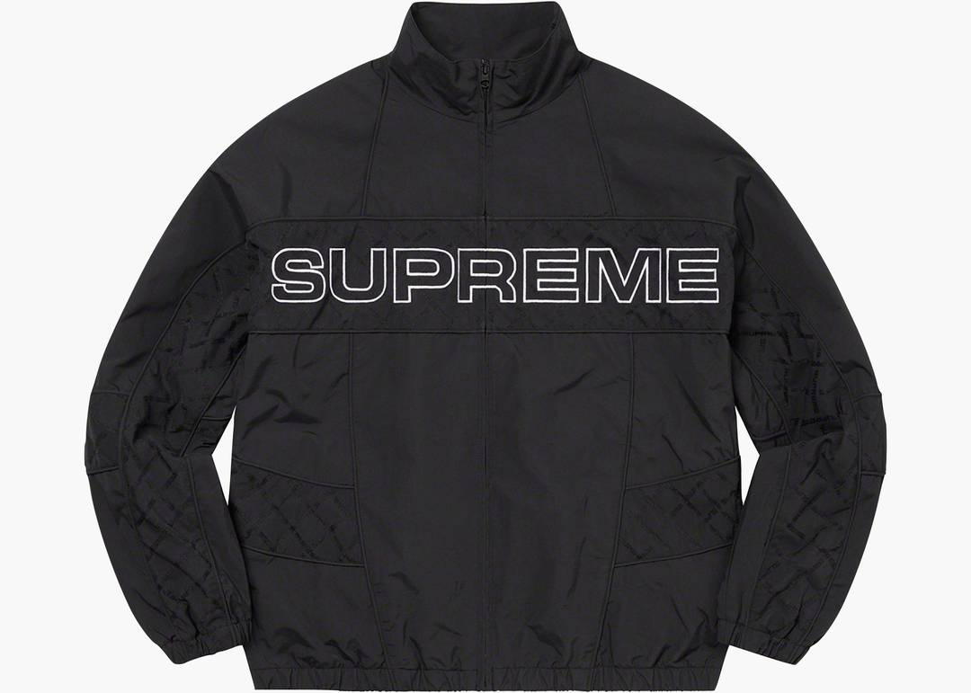 Supreme Jacquard Panel Track Jacket Black | Hype Clothinga