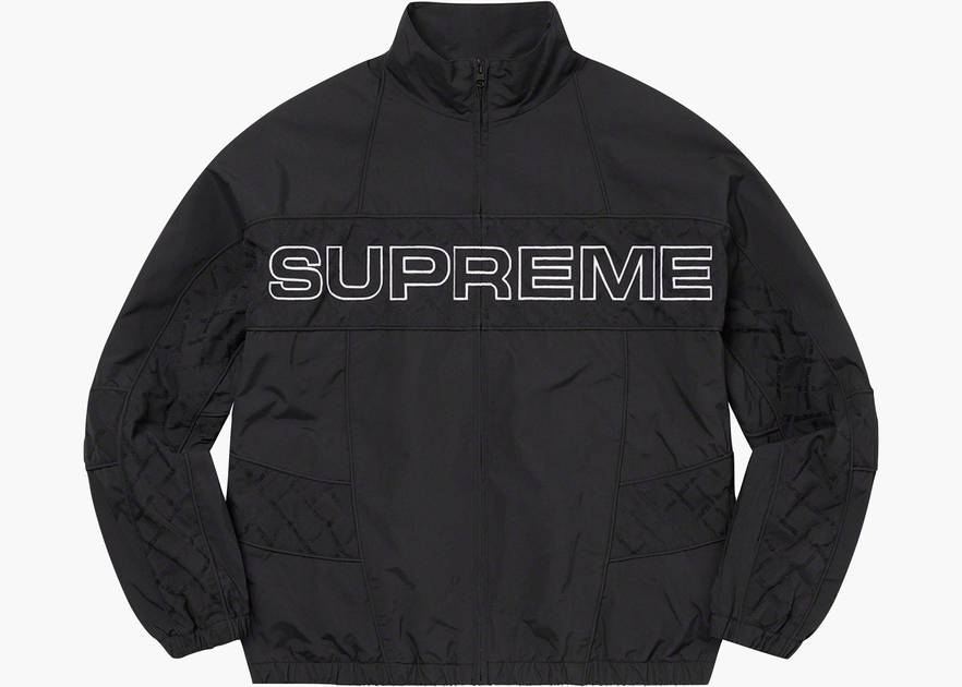 Supreme Jacquard Panel Track Jacket Black Men's - FW22 - US