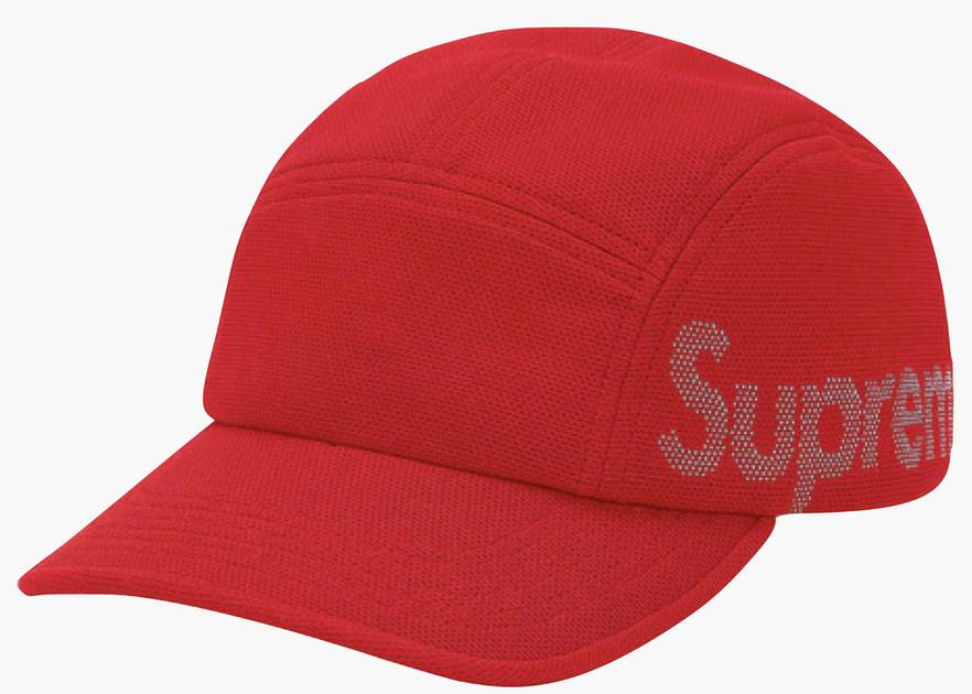 Supreme Jacquard Pique Camp Cap Red | Hype Clothinga