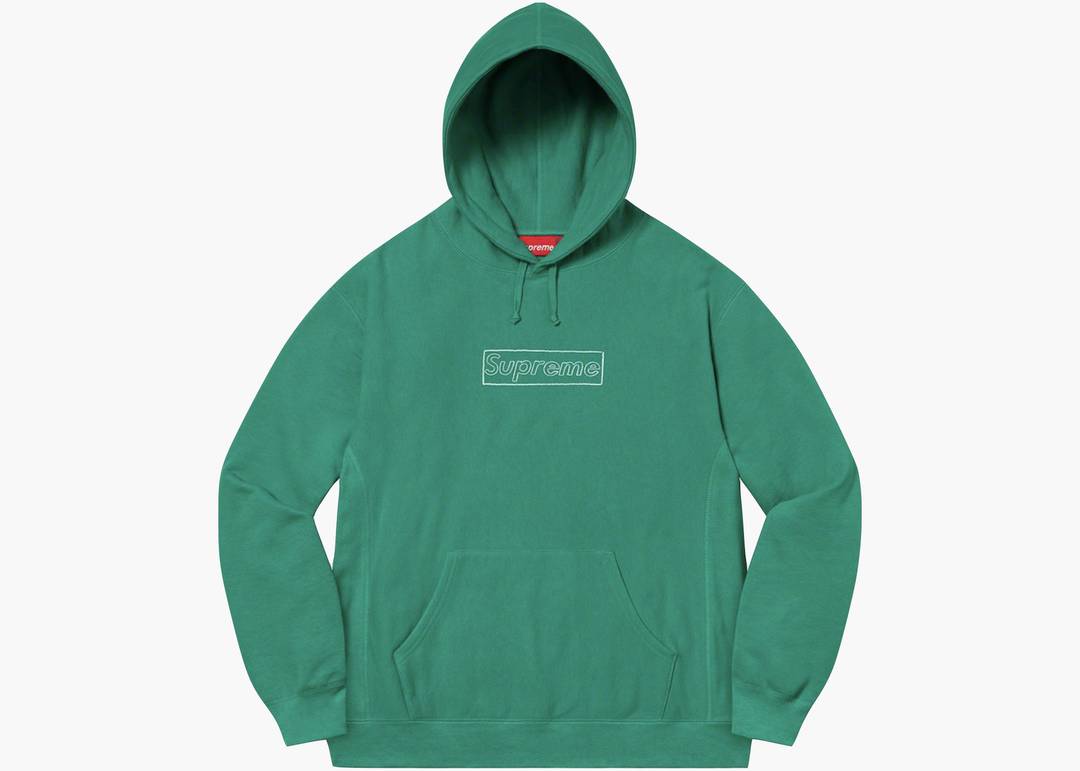 Supreme Kaws Chalk Box Logo Hoodie Light Pine | Hype Clothinga