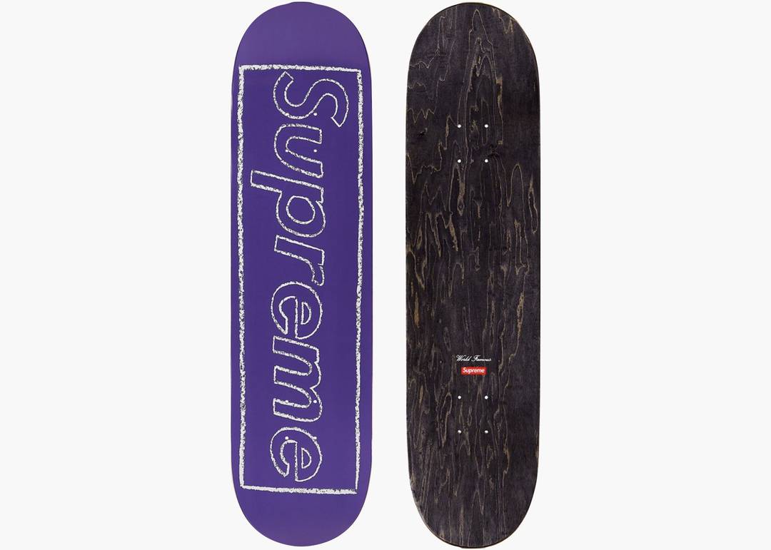 Supreme KAWS Chalk Logo Skateboard Deck Red