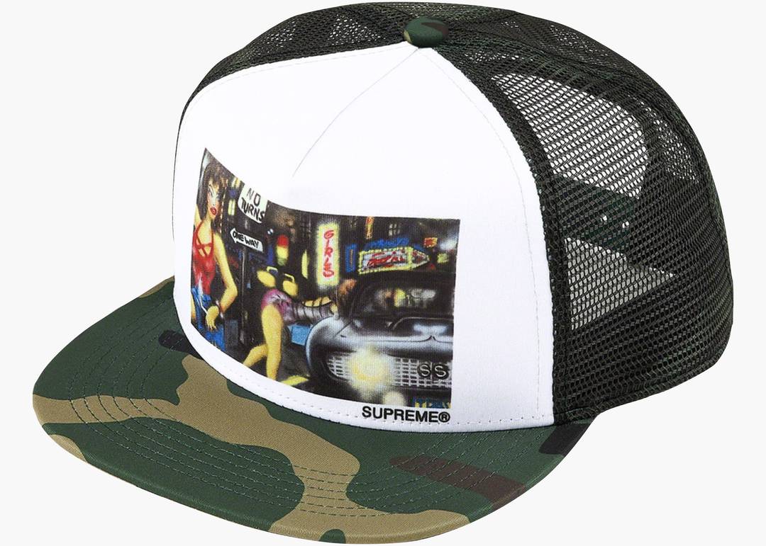 Supreme Lady Pink Mesh Back 5-Panel Woodland Camo | Hype Clothinga