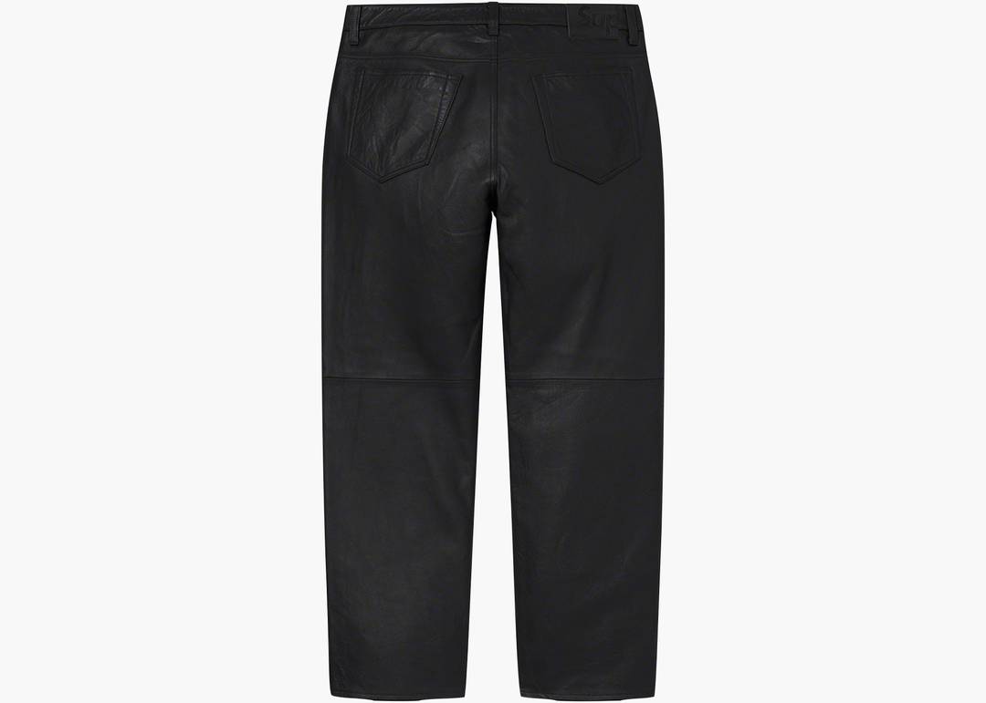 Supreme Leather 5-Pocket Jean Black | Hype Clothinga