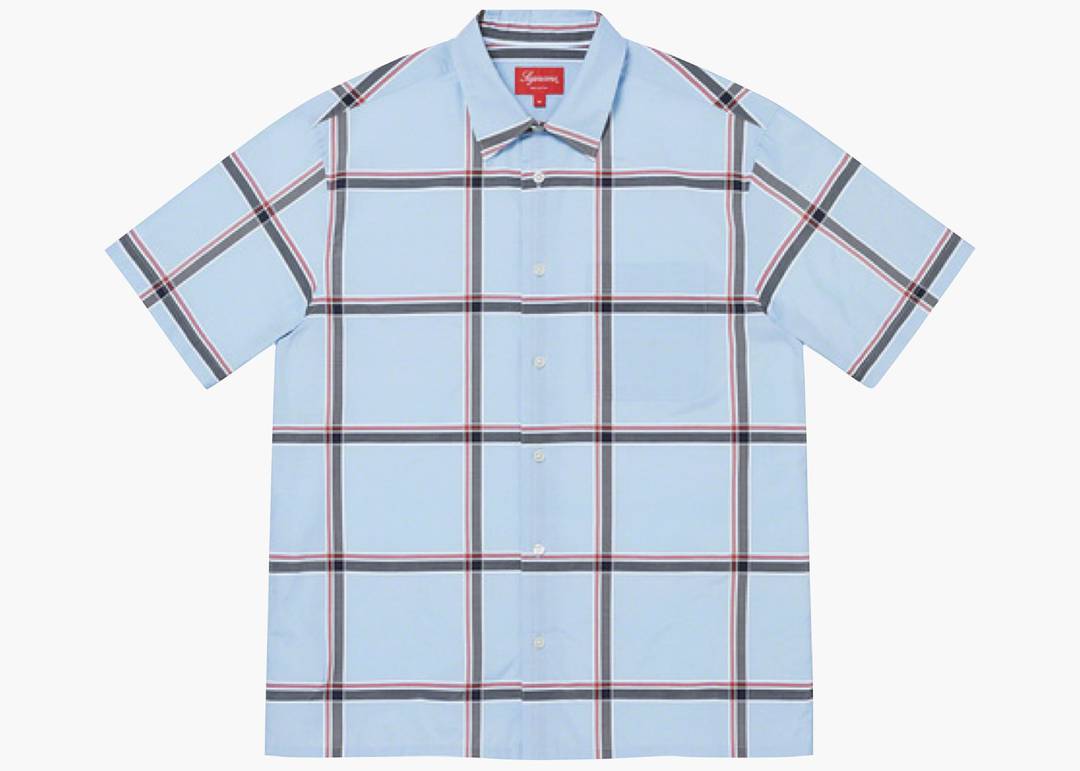 Supreme Lightweight Plaid S/S Shirt Blue | Hype Clothinga