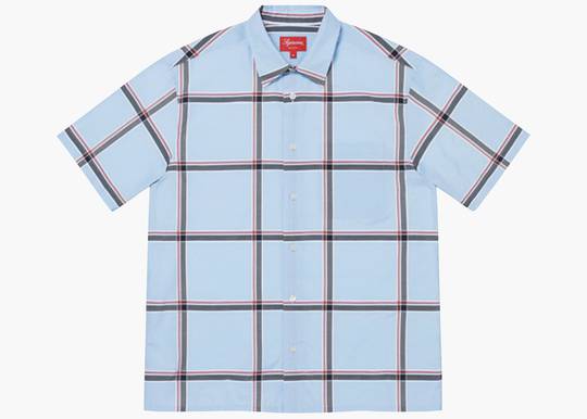 Supreme Lightweight Plaid S/S Shirt Blue | Hype Clothinga