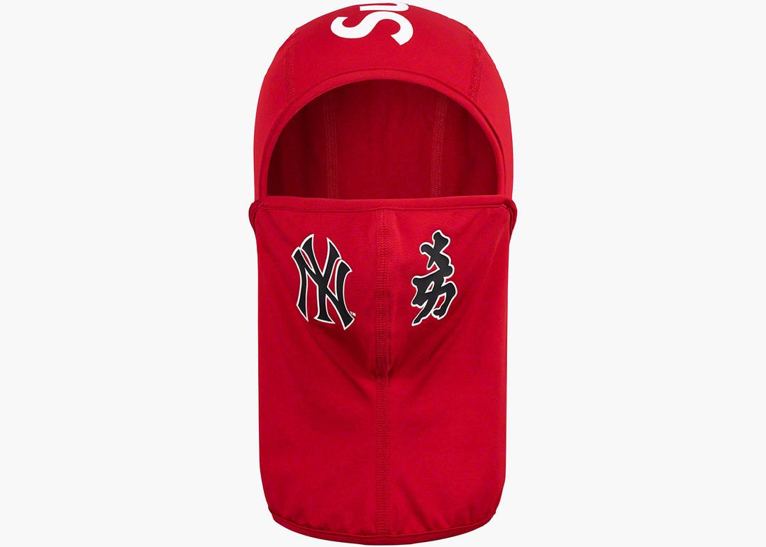 Supreme MLB Kanji Teams New York Yankees Lightweight Balaclava Red
