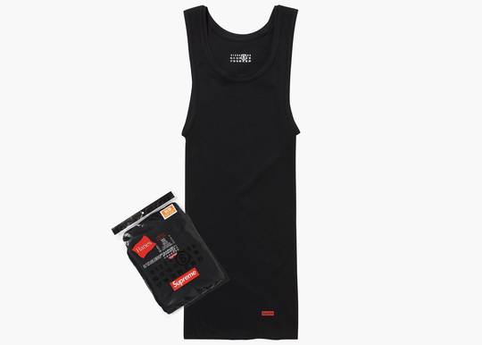 Supreme MM6 Maison Margiela Hanes Tagless Tank Top (2 Pack) Black SMM6MHTW Hype Clothinga Limited Edition