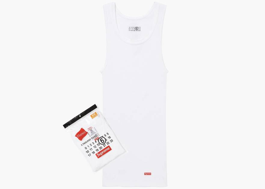 Supreme MM6 Maison Margiela Hanes Tagless Tank Top (2 Pack Supreme MM6 Maison Margiela Hanes Tagless Tank Top (2 Pack