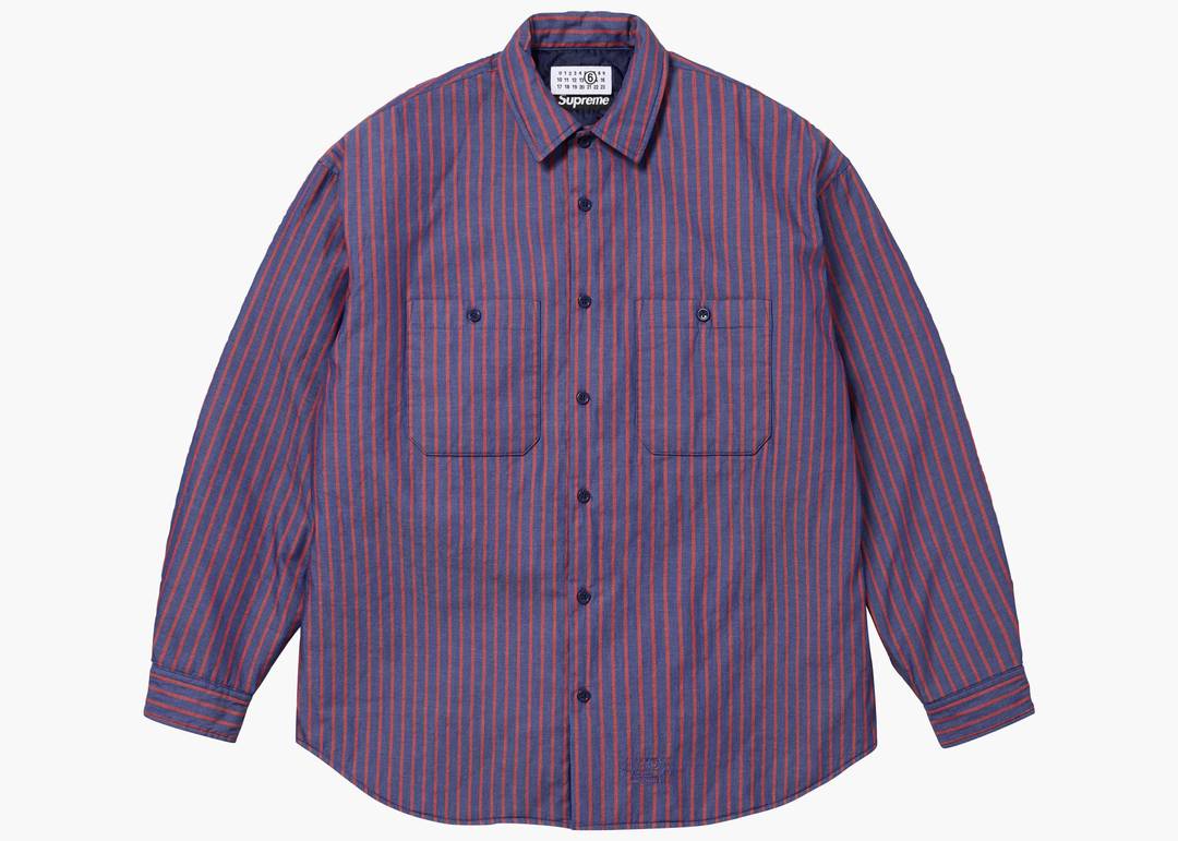 Supreme MM6 Maison Margiela Padded Shirt Stripe | Hype Clothinga Supreme MM6 Maison Margiela Padded Shirt Stripe | Hype Clothinga