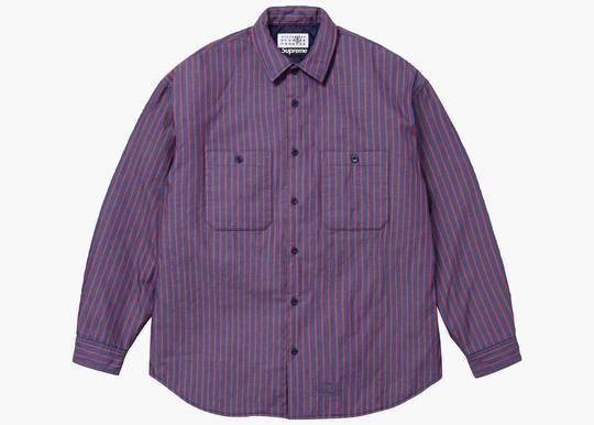 Supreme MM6 Maison Margiela Padded Shirt Stripe | Hype Clothinga