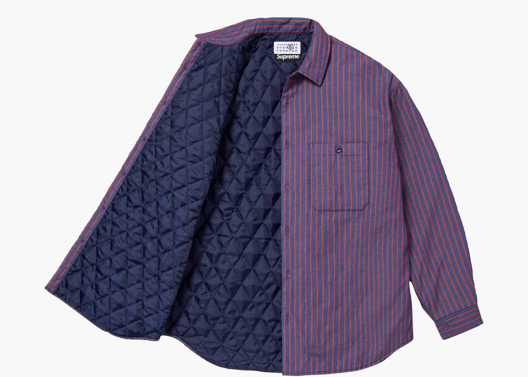 Supreme MM6 Maison Margiela Padded Shirt Stripe | Hype Clothinga