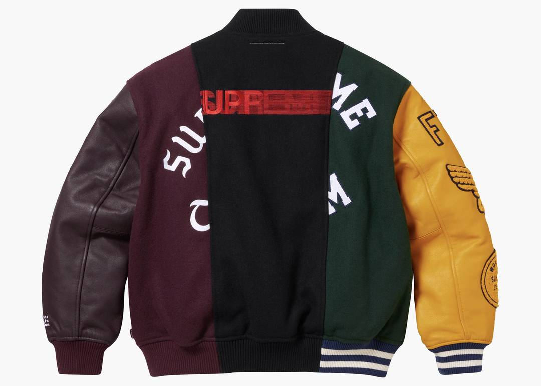 Supreme MM6 Maison Margiela Split Varsity Jacket Multicolor Supreme MM6 Maison Margiela Split Varsity Jacket Multicolor