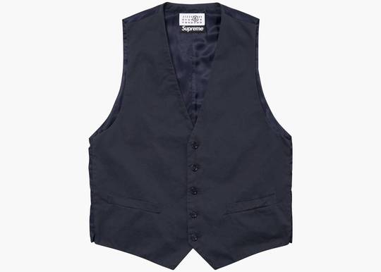 Supreme MM6 Maison Margiela Washed Cotton Suit Vest Navy SMM6WCSVNV Hype Clothinga Limited Edition