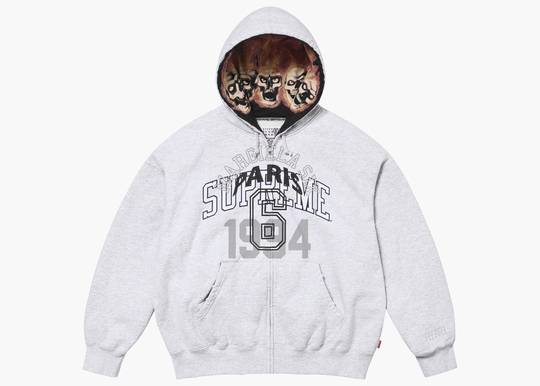 Supreme MM6 Maison Margiela Zip Up Hooded Sweatshirt Ash Grey | Hype  Clothinga