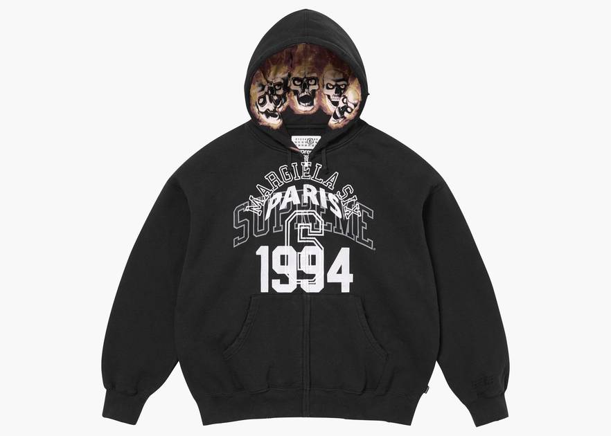Supreme MM6 Maison Margiela Zip Up Hooded Sweatshirt Black Supreme MM6 Maison Margiela Zip Up Hooded Sweatshirt Black