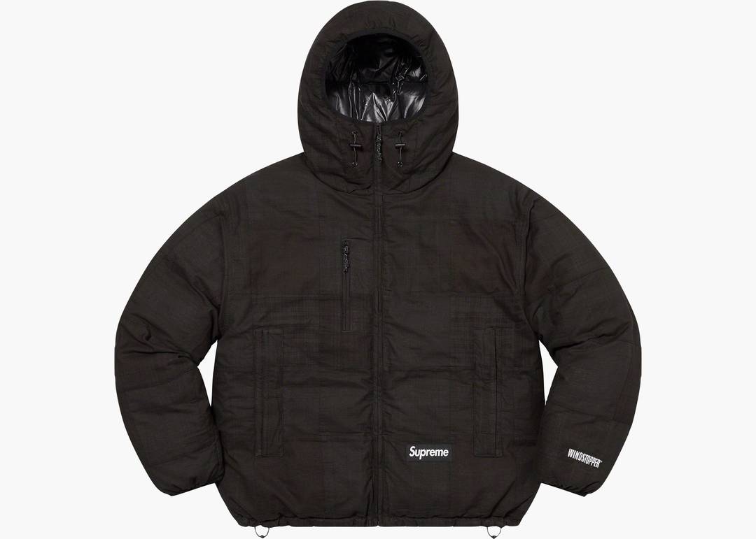 Supreme Madras Reversible WINDSTOPPER Puffer Jacket Black | Hype