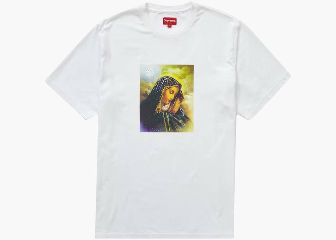 Supreme Mary Rhinestone S/S Top White