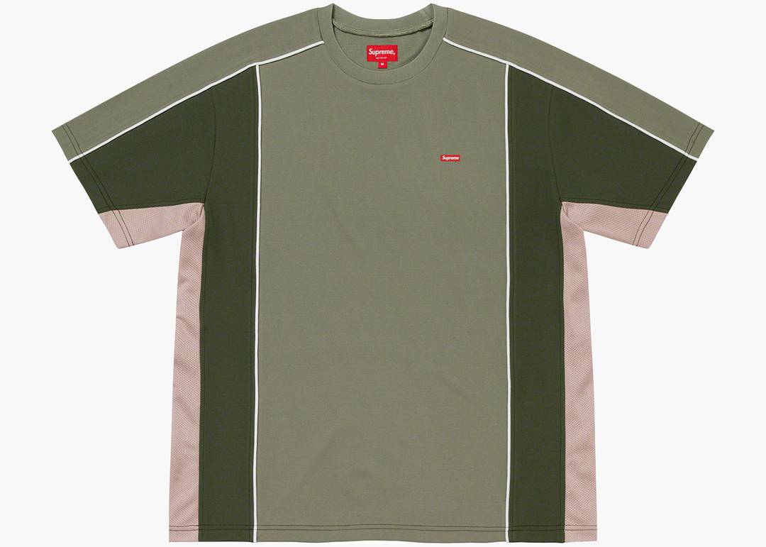 Supreme Mesh Panel S/S Top Light Olive | Hype Clothinga