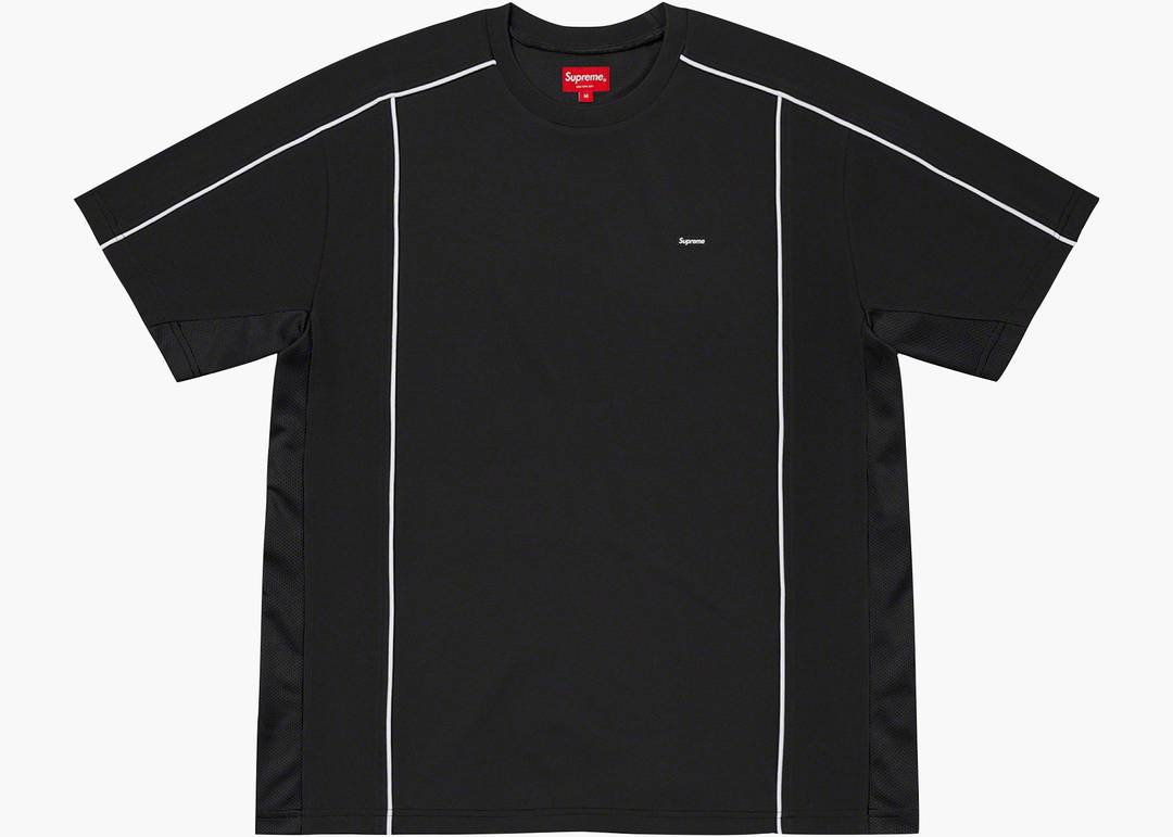 Supreme Mesh Panel S/S Top Black | Hype Clothinga