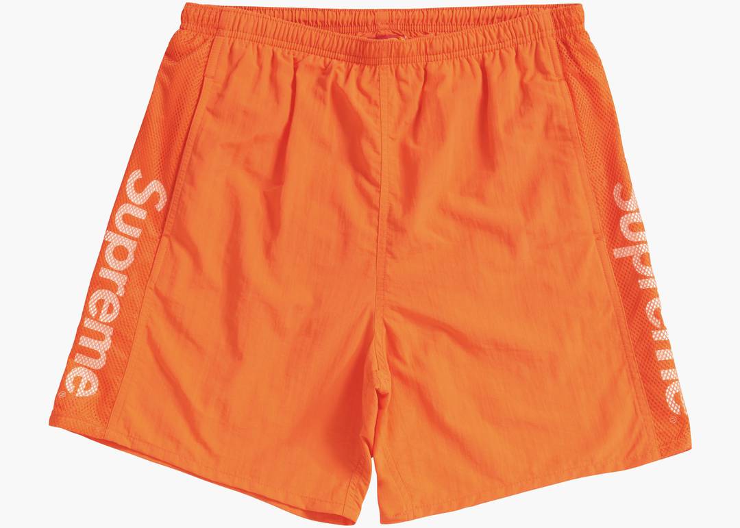 Supreme Mesh Panel Water Short Orange | Hype Clothinga