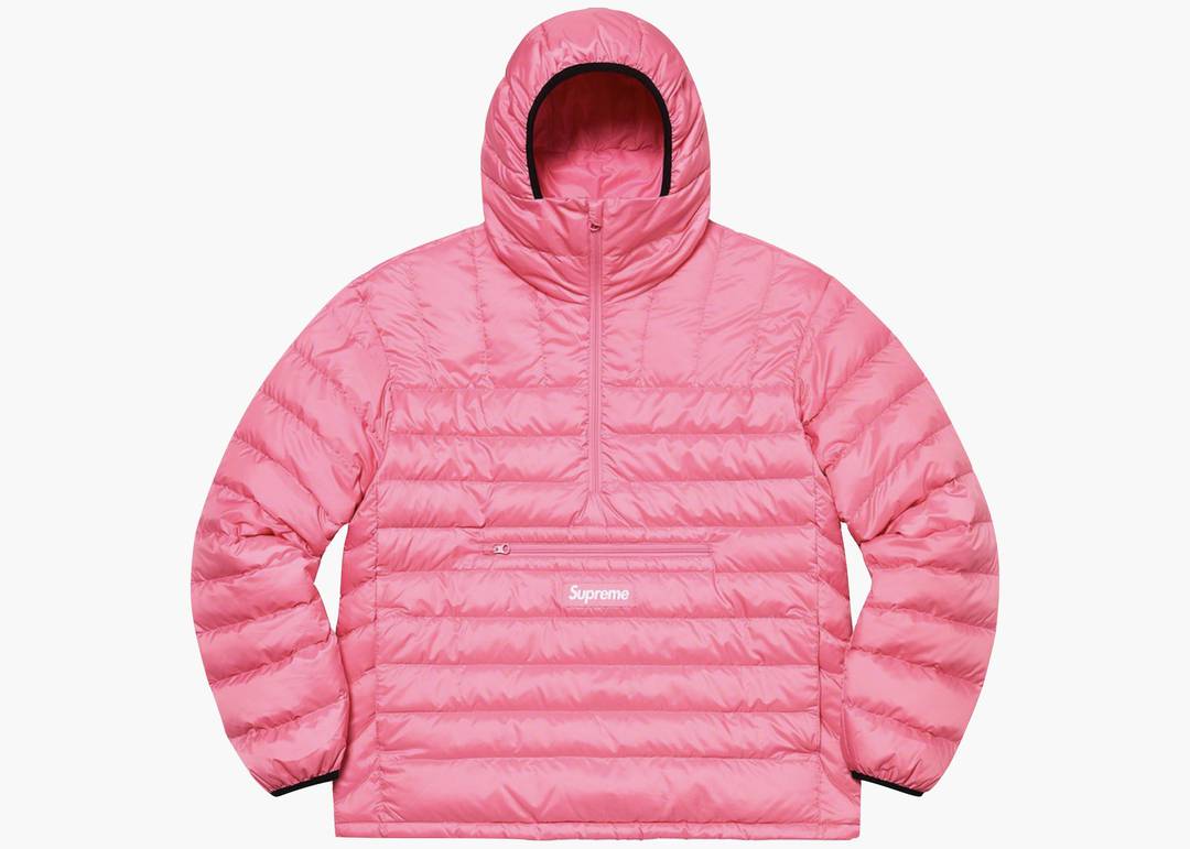 Supreme Micro Down Half Zip Hooded Pullover (FW21) Pink