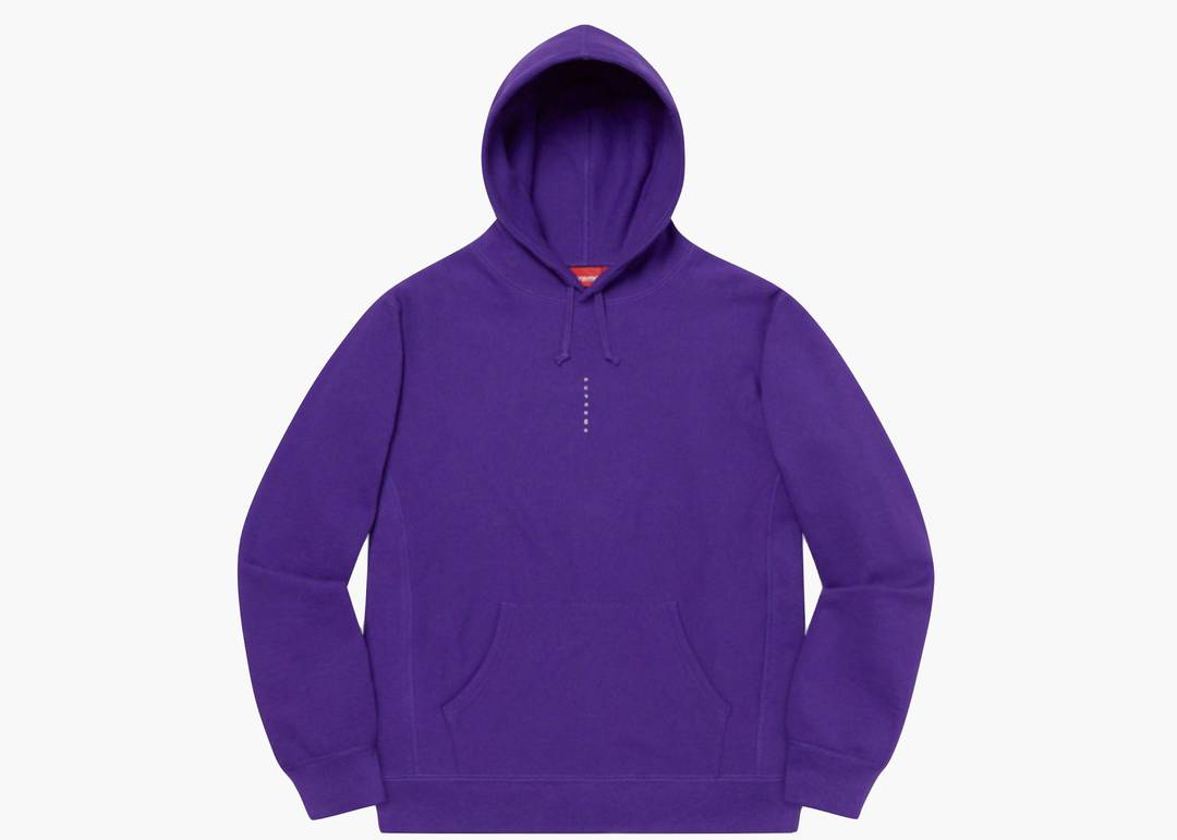 Supreme Micro Logo Hooded Sweatshirt Purple | Hype Clothinga