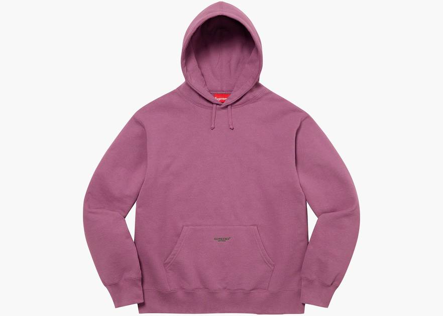 Supreme Micro Logo Hooded Sweatshirt (SS22) Dusty Palm