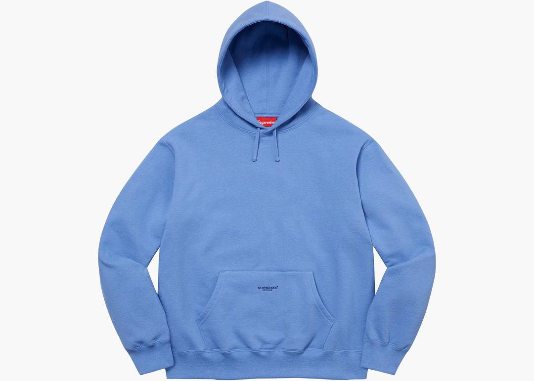 Supreme Micro Logo Hooded Sweatshirt (SS22) Light Blue | Hype 