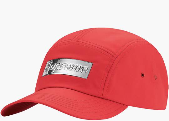 Supreme Flames Jacquard Denim Camp Cap Washed Red - SS23 - US