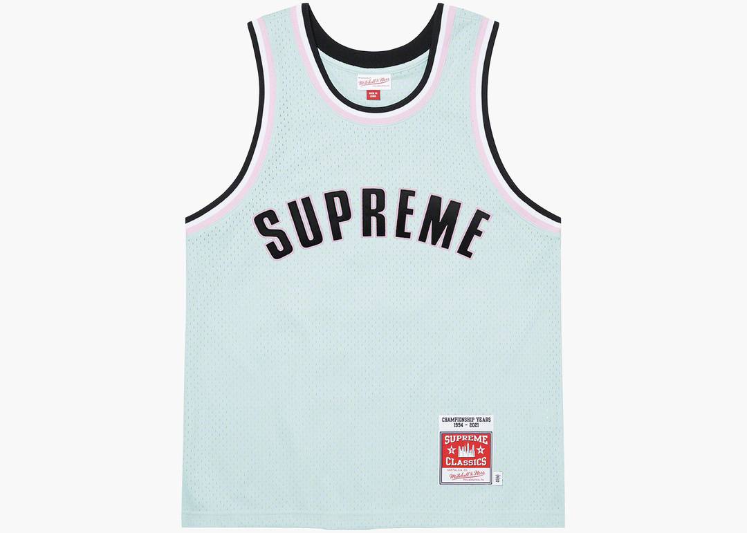 Supreme Mitchell & Ness Basketball Jersey Light Blue