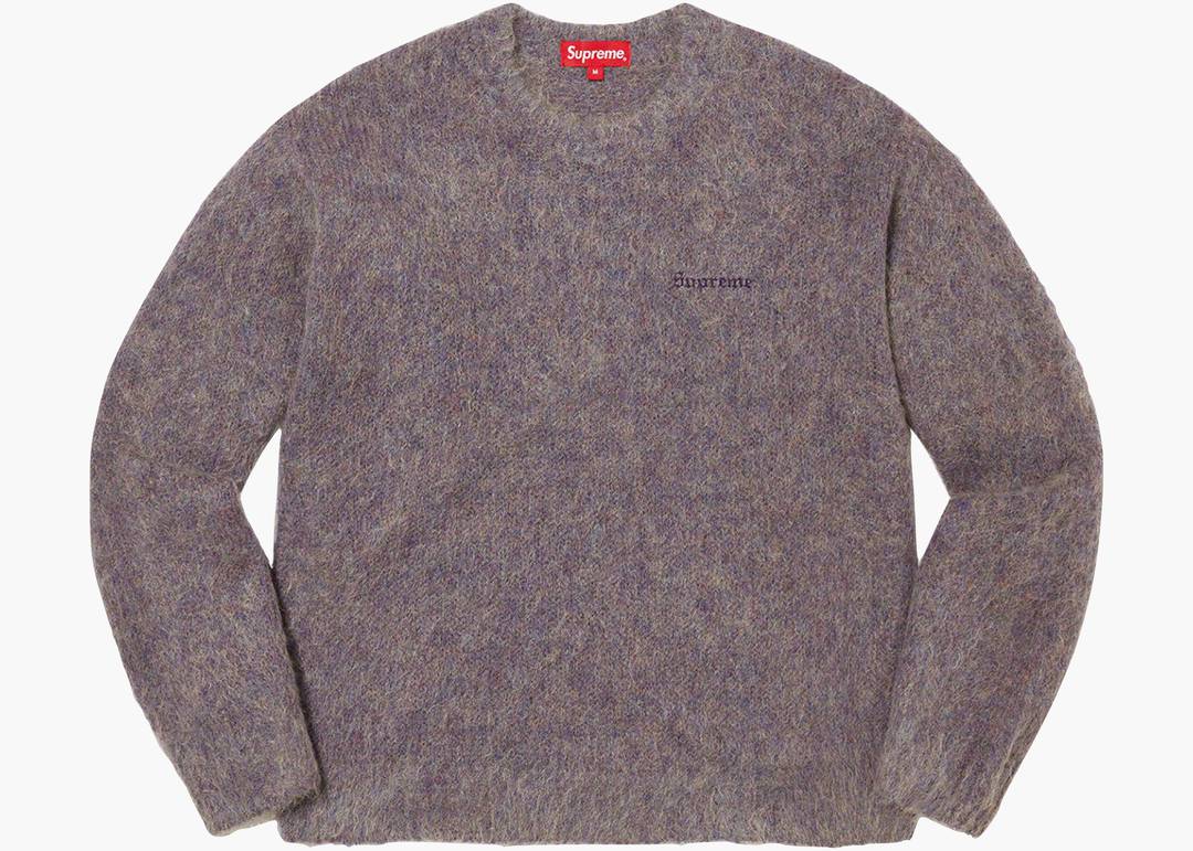 Supreme Mohair Sweater Purple Melange | Hype Clothinga