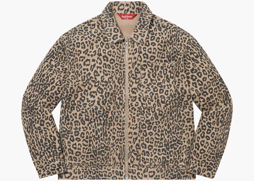 Supreme Moleskin Work Jacket Leopard | Hype Clothinga