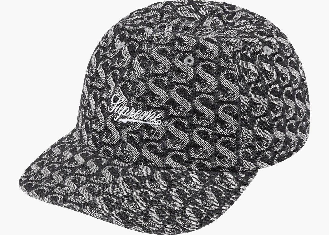 Supreme Monogram Denim 6-Panel Black