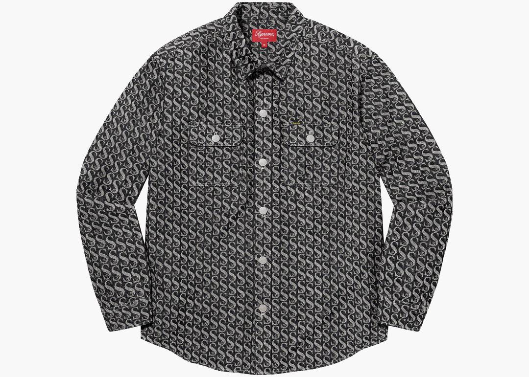 Supreme Monogram Denim Shirt Black | Hype Clothinga