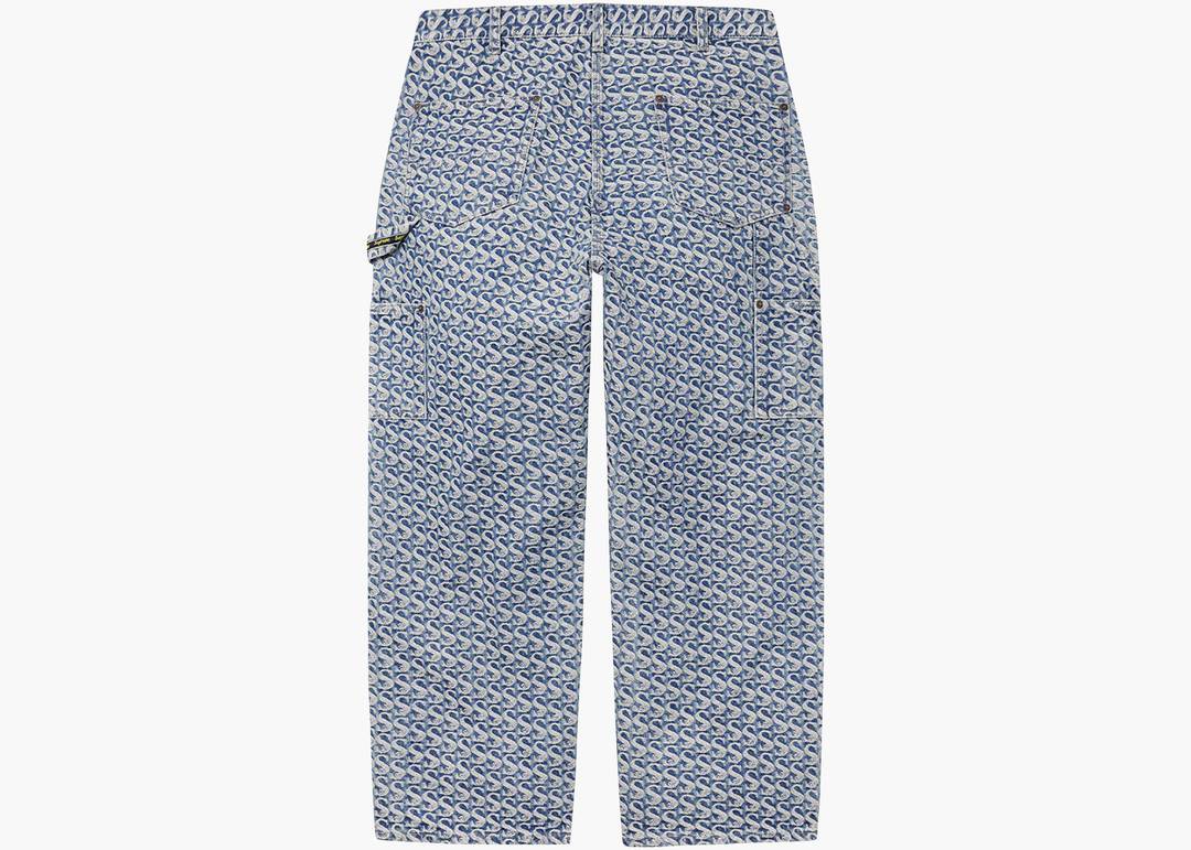 Supreme Monogram Double Knee Denim Painter Pant Blue | Hype Clothinga