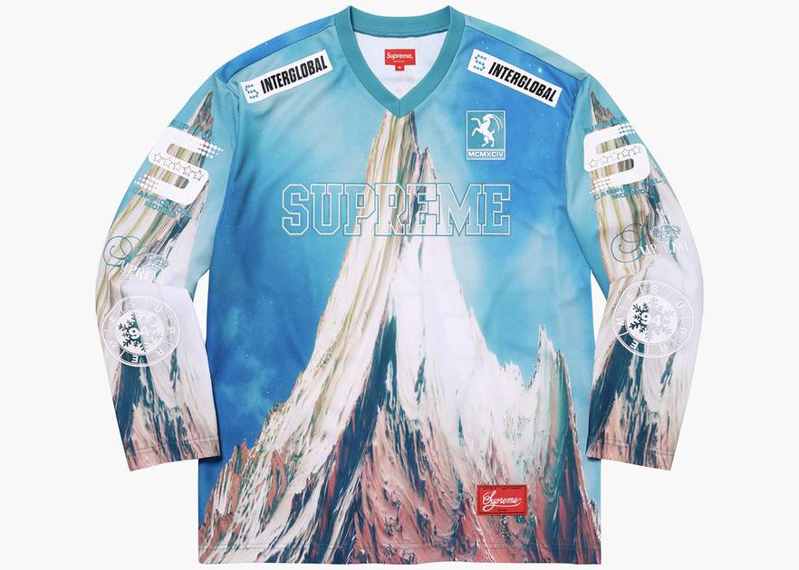 Supreme Mountain Hockey Jersey Blue | Hype Clothinga