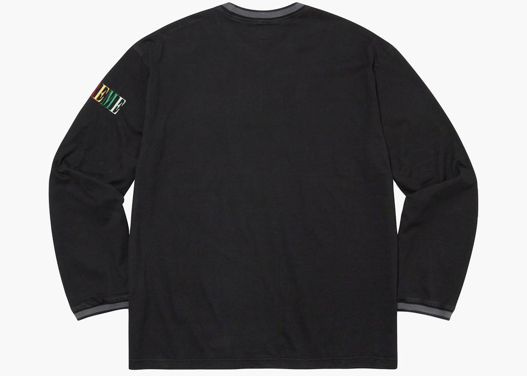 安い再入荷supreme Motif L/S Top BLACK Tシャツ/カットソー(七分/長袖)