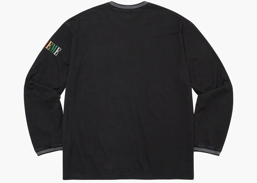 Supreme Multi Color Logo L/s Top Black