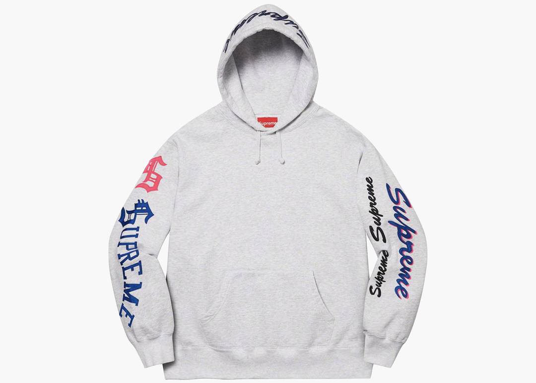 Supreme Multi Logo Hooded Sweatshirt Ash Grey | Hype Clothinga