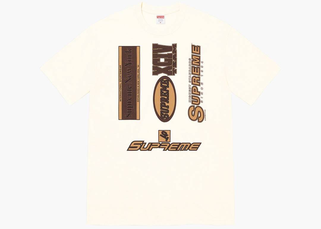 Supreme Multi Logos Tee Natural | Hype Clothinga