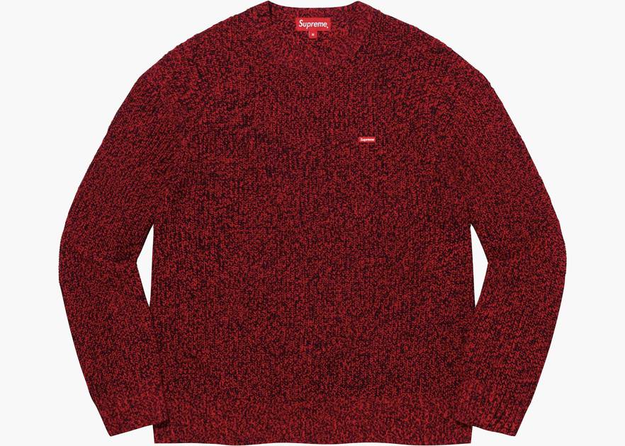 Supreme Mélange Rib Knit Sweater Red | Hype Clothinga