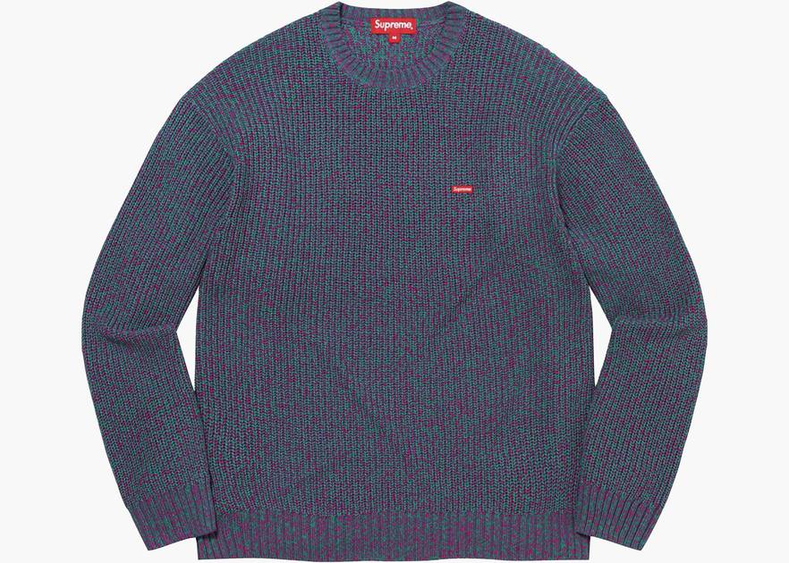 Supreme Mélange Rib Knit Sweater Teal | Hype Clothinga