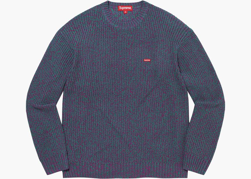 Supreme Mélange Rib Knit Sweater Teal Hype Clothinga