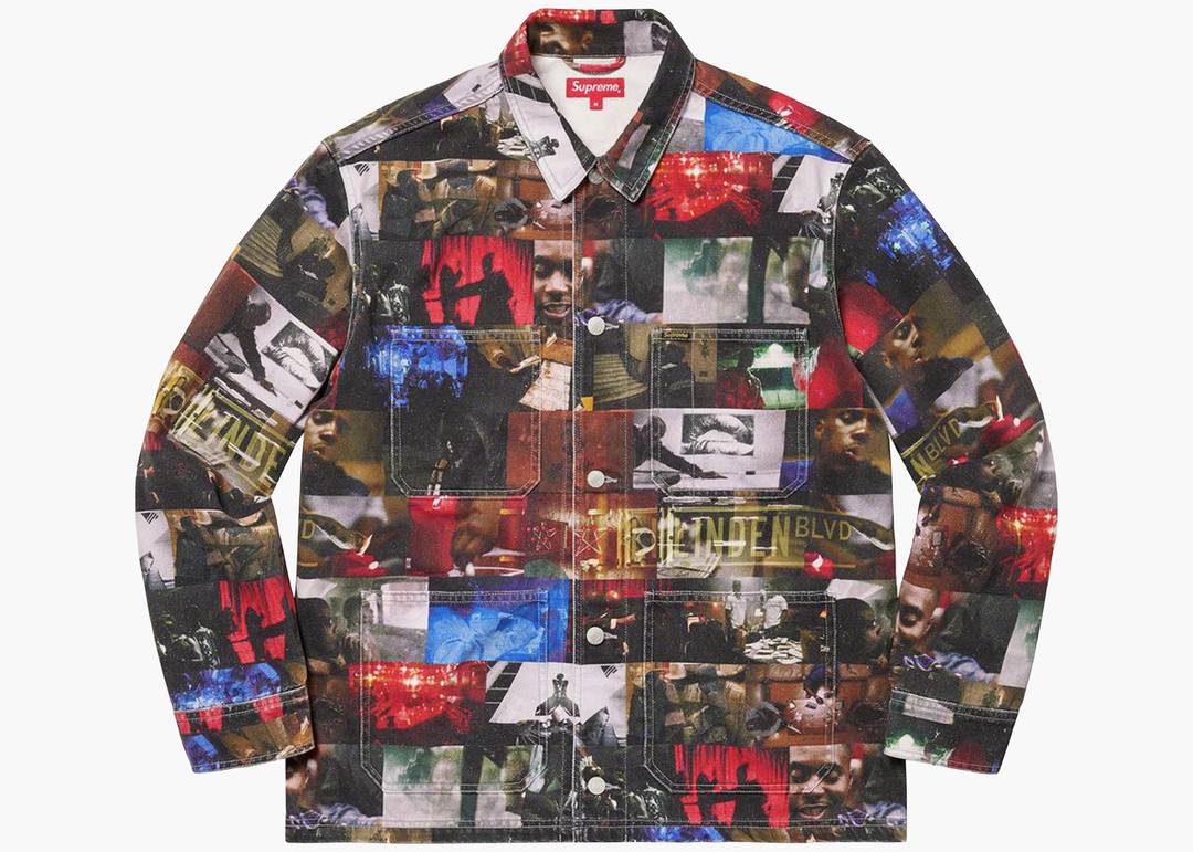 Supreme Nas and DMX Collage Denim Chore Coat Multicolor | Hype