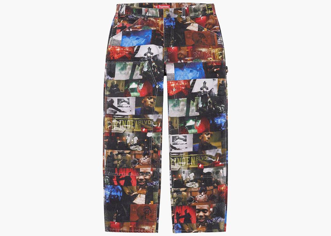 Supreme Nas and DMX Collage Double Knee Denim Painter Pant Multicolor