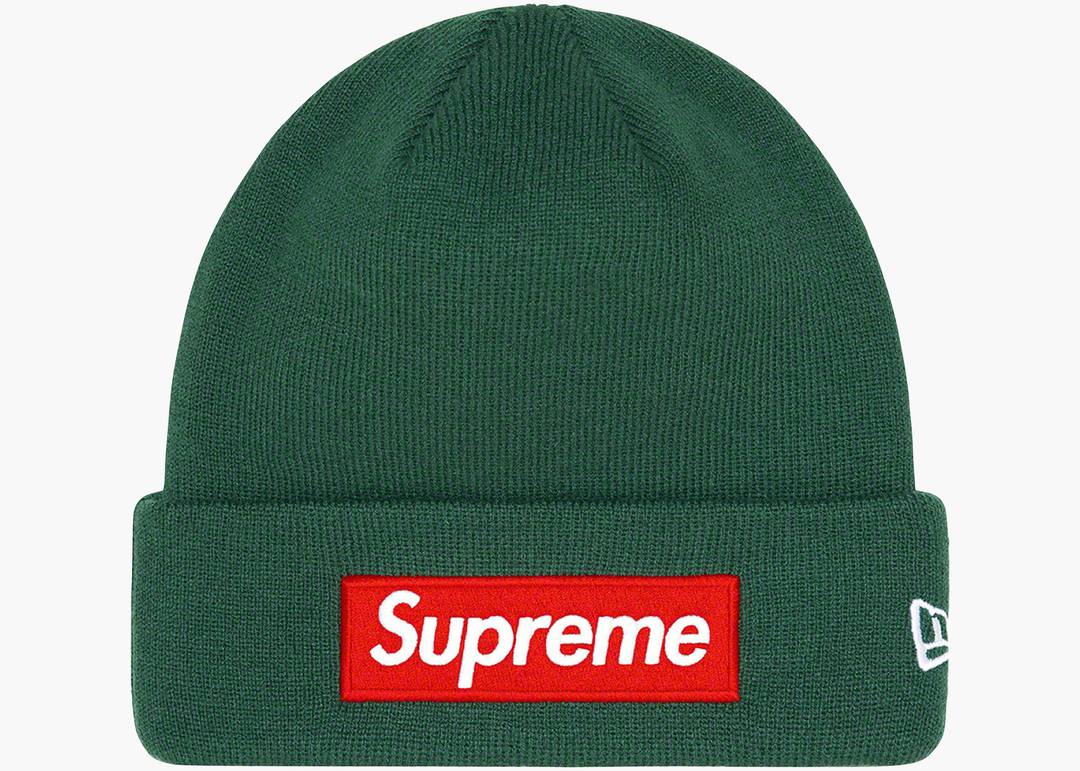 Supreme Box Logo Beanie Dark Pine F/W 22